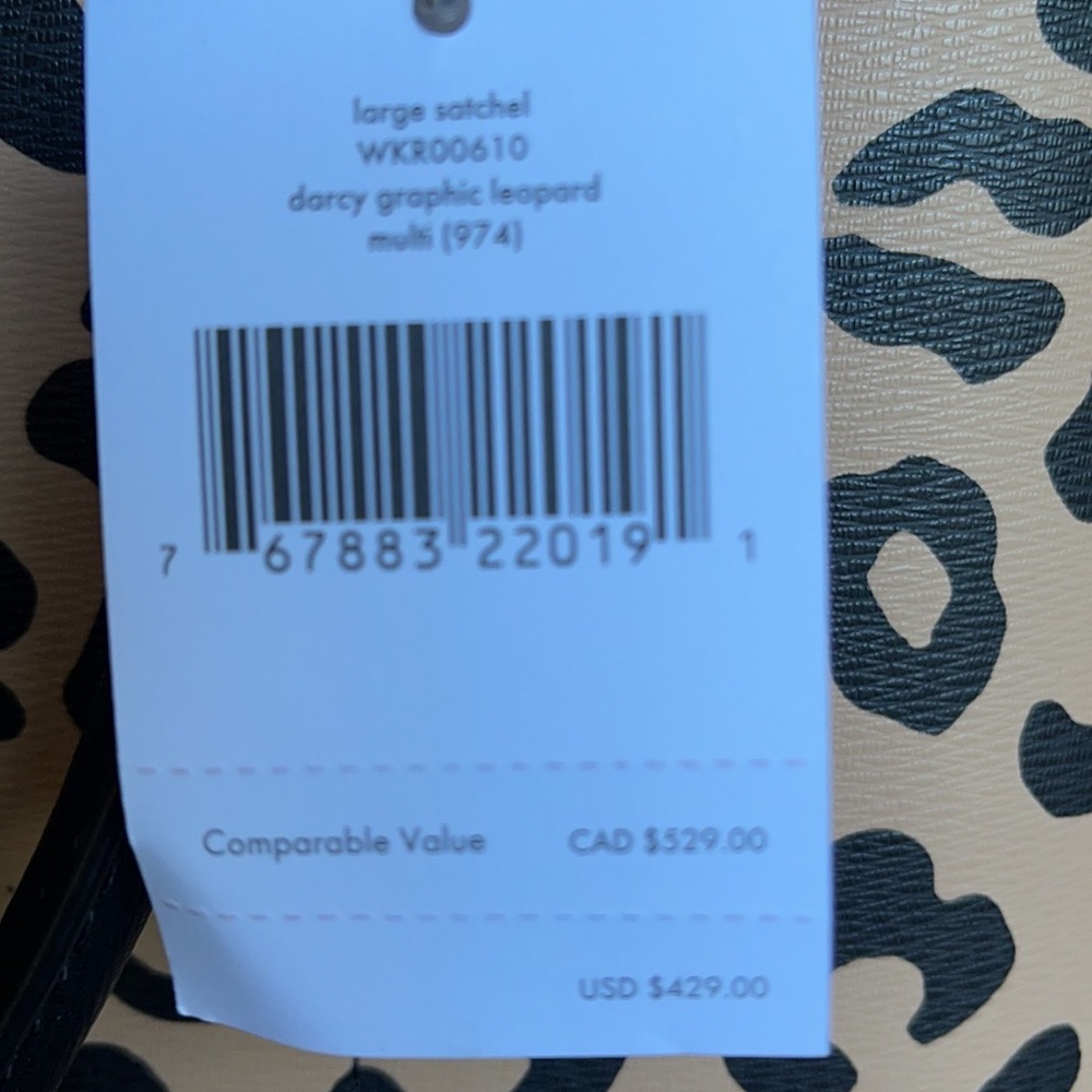 Kate Spade darcy graphic leopard large satchel - Picture 13 of 16
